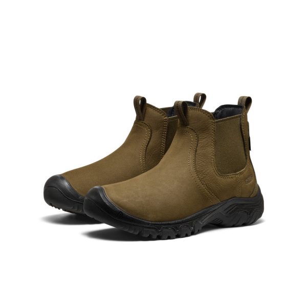 Women's Greta II Waterproof Chelsea  |  Dark Olive/Black
